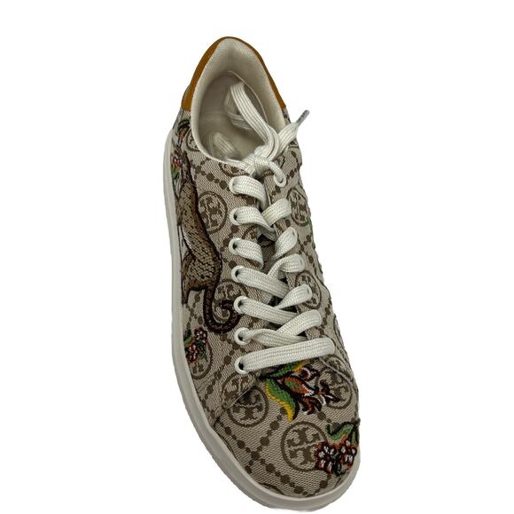 Tory Burch t monogram jacquard sneakers cheetah 6 - Picture 2 of 7